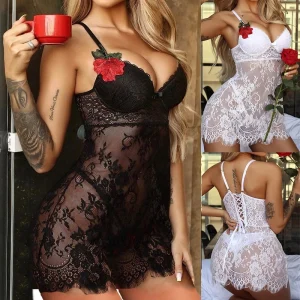 Free size Women Lace up nightdress new style skirt sexy underwear Hot temptation of home clothes