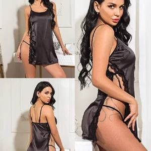Sexy Exotic Nightgowns Halter Nighties Sheer Mesh Nightwear Chemise Negligees ladies Sexy Lingerie Set for Women Lace Babydoll
