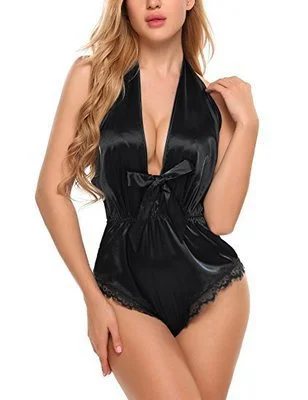 Avidlove Women Sexy Lingerie Teddy One Piece Lace Halter Babydoll Bodysuit - Image 5