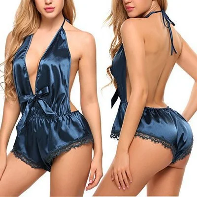 Avidlove Women Sexy Lingerie Teddy One Piece Lace Halter Babydoll Bodysuit - Image 2