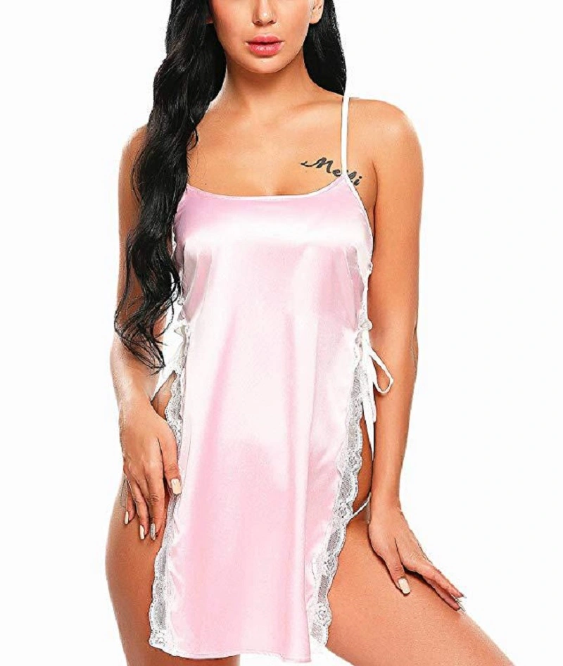 Sexy Exotic Nightgowns Halter Nighties Sheer Mesh Nightwear Chemise Negligees ladies Sexy Lingerie Set for Women Lace Babydoll - Image 7