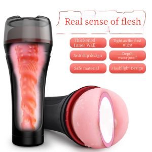 Male masturbation device, adult sex toy, realistic sleeve-type vagina, penile vibrator, male masturbation oral sex toy.