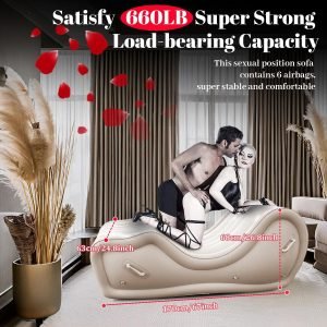 Automatic Inflatable Sex Furniture Sofa for G Spot Position Aid, Sex Bondage Chair Cushion Bed, Woless Adult Sex Toy for Couple, Auxiliary Pillow for Valentine's Day Gift Couple Sexual Pleasure