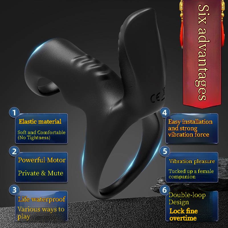 Vibrating lock ring for men, wearable vibrating ring resonator, SM anal sex toy for couples. - Image 3
