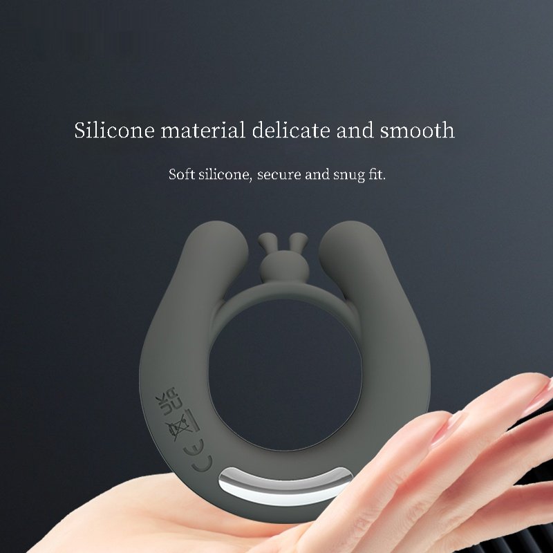 Vibrating Penis Ring Sex Toy - Male Penis Ring Vibrator, 12 vibration modes, silicone material, with G-spot clitoral stimulator, adult sex toy, unisex. - Image 4