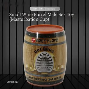 Mini barrel-shaped pleasure cup, soft TPR material male masturbator with 3D particle channel, portable massage stimulator