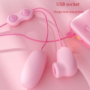 2-in-1 Suction + Vibration Clitoral Stimulator/Vibrating Egg – Sex Toy Clitoral Suction Stimulator, 10 Suction Speeds – Women's Vibrating Sex Toy – Waterproof