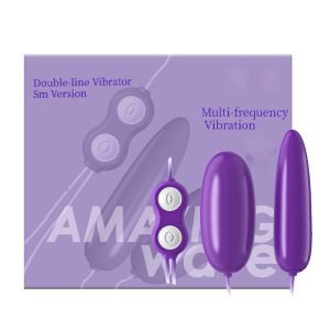 Double-ended vibrating clitoral stimulator/vibrating egg – Clitoral and anal pleasure toy, 12 vibration speeds – Female vibrating sex toy – Waterproof