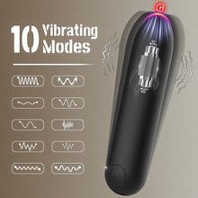 Small Bullet Vibrator for Women: Waterproof Mini Clit Vibrator with 10 Modes, Full Silicone Vibrating Finger Massager for G Spot Nipple, Female Rechargeable Lipstick Vibe Sex Toy, Purple