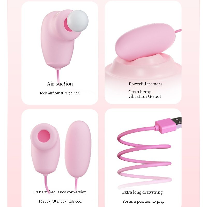 2-in-1 Suction + Vibration Clitoral Stimulator/Vibrating Egg – Sex Toy Clitoral Suction Stimulator, 10 Suction Speeds – Women's Vibrating Sex Toy – Waterproof - Image 2