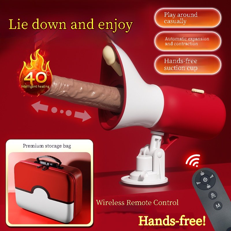 Hands-free automatic retractable vibrating and heating dildo for women, with suction cup, push-pull massage vibrator, vaginal stimulator sex toy. - Image 2