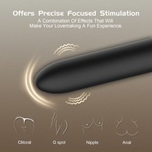 Small Bullet Vibrator for Women: Waterproof Mini Clit Vibrator with 10 Modes, Full Silicone Vibrating Finger Massager for G Spot Nipple, Female Rechargeable Lipstick Vibe Sex Toy, Purple - Image 4