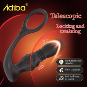 Telescopic Wearable Prostate Massager, Black - Mobile App Remote Control Version, Male Prostate Masturbator